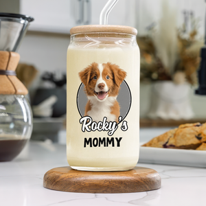 Custom Photo And Name Glass Can With Lid Christmas Gift For Dog Lover TH10 896875