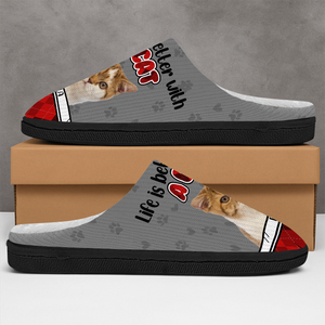 Custom Photo Life Is Better With A Cat Slipper TH10 896253