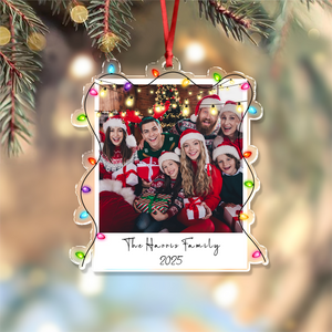 Custom Family Photo Christmas 2025 Light Acrylic Ornament LM32 895741