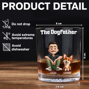 The Dogfather For Dog Lover Print Whiskey Glass TH10 896469