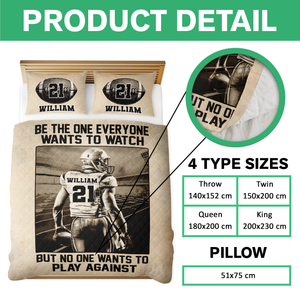 Personalized American Football Player Quilt Bedding Set - Be The One Everyone Wants To Watch CH07 899712