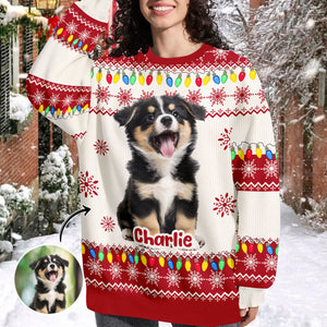 Custom Face Big Head Funny For Dog Lovers - Personalized Photo Ugly Sweater CH07 899304