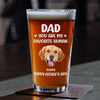 Custom Funny Face Dog Cat - Dad, You’re My Favorite Human Beer Glass HA75 892420