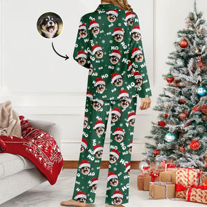 Custom Puppy Photo Ho Ho Ho Chritsmas Pajamas Gift For Pet Lovers CH07 899724