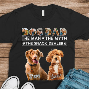 Dog Dad The Man The Myth The Snack Dealer Custom Photo Dog Dad Shirt CH07 895890