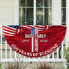 Custom Family Name Patriotic American Flag, 250 Years of Blessing God Fan Flag LM32 897741