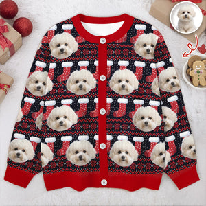 Custom Dog Photo Ugly Cardigan For Dog Lovers LM32 897129