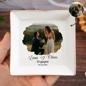 Custom Couple Photo For Engaged Ring Dish TH10 896969