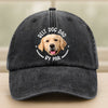 Custom Photo Best Dog Dad, Cat Dad By Par Washed Denim Baseball Cap HA75 892482