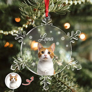 Custom Photo Cat Acrylic Ornament Christmas Gift For Cat Lovers CH07 899090
