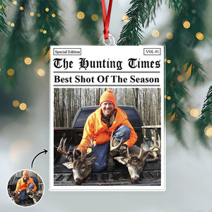 Custom Photo The Hunting Times - Hunter Of The Season Acrylic Ornament HA75 897562
