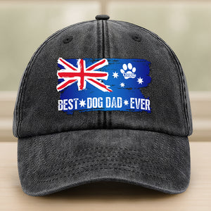 Best Dog Dad Ever Personalized Washed Denim Baseball Cap TH10 894177