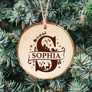 Custom Name Christmas Wood Slice Christmas Ornament Christmas Tree Decoration CH07 899268