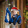 Custom Photo 3D Effect Little Boy With Excavator Acrylic Ornament Christmas Gift For Family LM32 895813