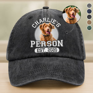 Custom Photo Dog Person Personalized Washed Denim Baseball Cap HA75 897236