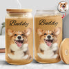 Custom Photo And Name Glass Can With Lid Gift TH10 896781