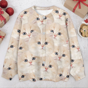 Custom Funny Cat Face Cardigan Gift For Cat Lovers CH07 899828