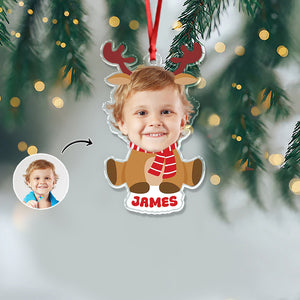 Custom Photo Baby Santa Claus Christmas Acrylic Ornament Xmas Decor HA75 897248