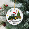 Custom Kids Vehicle – Tractor, Bus, Police Car, Truck Christmas Ceramic Ornament LM32 897401