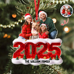 Custom Photo Memorable Year Family Acrylic Ornament Gift For Mom, Dad, Brother, Sister, Kids HO82 900120