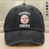 Custom Baby Face Photo Washed Denim Baseball Cap HA75 892870