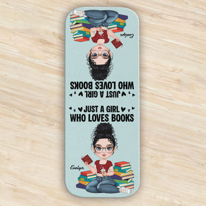 Just A Girl Who Love Books Personalized Magnetic Leather Bookmark gift for Book Lovers CH07 899524