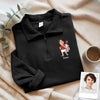 Custom Funny Face Golf Print Quarter Zip Sweater HA75 898650