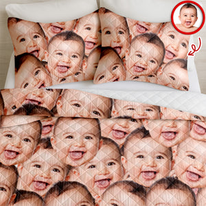 Custom Funny Photo Portrait Bedding Set Birthday, Christmas Gift For Family CH07 899650