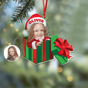 Custom Photo Baby Santa Claus Christmas Acrylic Ornament Xmas Decor HA75 897248
