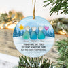 Custom Photo 2D Friendship Sea Glass Christmas Ceramic Ornament Gift For Besties HO82 900306