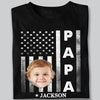 Custom Funny Face Papa Retro American Flag Shirt For Father's Day LM32 893557