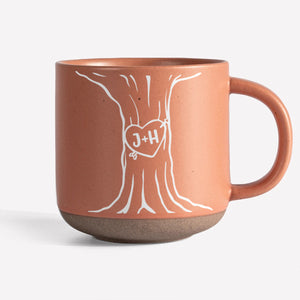 Custom Name A Heart Tree Pottery Mug For Couple TH10 898081