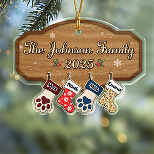 Family With Pets Personalized Acrylic Ornament CH07 899564