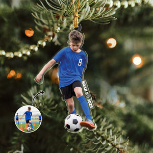 Custom Photo Football Keepsake Acrylic Ornament For Sport Players LM32 895983