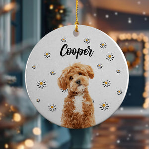 Custom Pet Photo With Icon For Dog And Cat Lovers Ceramic Ornament TH10 894257