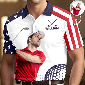 Custom Photo Golf Player Polo Shirt Golf Lovers Gift For Him CH07 896584