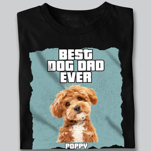 Custom Photo Best Dog Dad Ever Personalized Dark Shirt CH07 895922