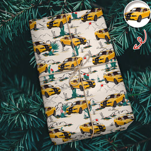 Custom Car Photo Retro Route 66 Wrapping Paper Gift For Car Lover CH07 899932