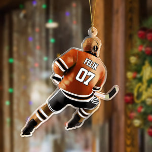 Personalized Hockey Player Acrylic Ornament Gift For Hockey Lovers HO82 900086
