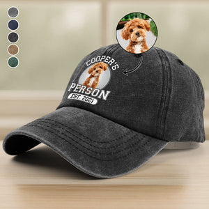 Custom Photo Dog Person Personalized Washed Denim Baseball Cap HA75 897236