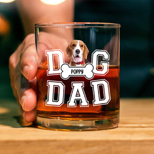 Custom Photo Dog Dad We Sniff Together, We Stick Together Whiskey Glass HO82 894188