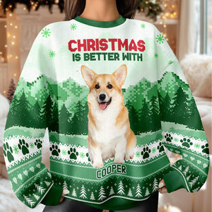 Custom Photo Life Is Better With Dog Personalized Ugly Sweater Christmas Gift For Dog Lovers CH07 899526