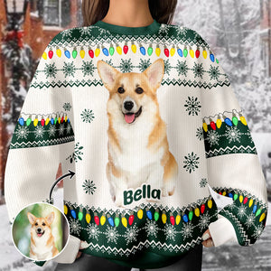 Custom Face Big Head Funny For Dog Lovers - Personalized Photo Ugly Sweater CH07 899304