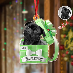 Custom Cute Dog Photo Gift Box From Your Buddy Acrylic Ornament LM32 893959
