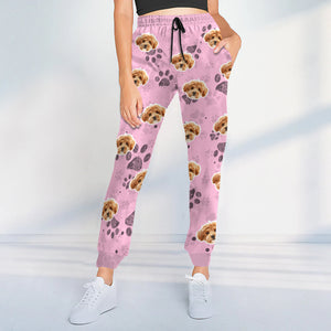 Custom Photo Dog Cat Paw Pattern Sweatpants HA75 892612