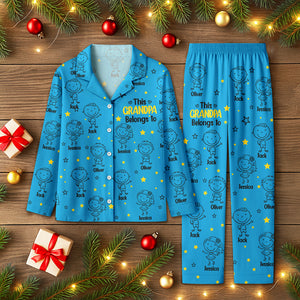 This Grandpa Dad Belongs To Kids - Personalized Pajamas HO82 900578
