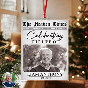 Custom Photo The Heaven Times Memorial Acrylic Ornament Christmas HO82 894678