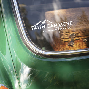 Faith Can Move Mountains God Gift Car Window Decal Sticker LM32 897459