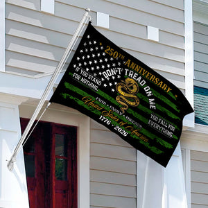 USA 250th Anniversary House Flag – Don’t Tread On Me Patriotic Design LM32 897743