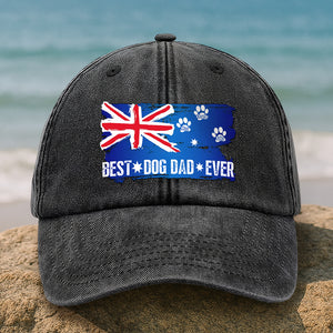 Best Dog Dad Ever Personalized Washed Denim Baseball Cap TH10 894177